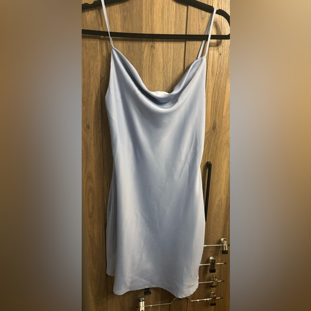 Urban Outfitters Blue Satin Mini Dress